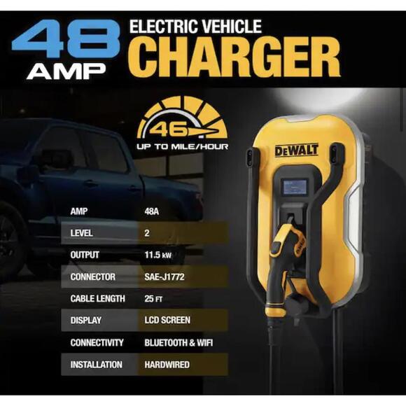 Dewalt Level-2 Wall Mounted Electric Vehicle EV Charger up to 48 Amps NIB - Picture 3 of 8